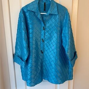 IC by Connie K Quilted Blue Jacket
